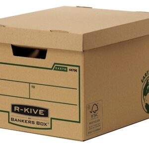 Fellowes Bankers Box Earth Gran Contenedor de Archivos - Montaje Manual - Carton Reciclado Certificacion FSC - Color Marron