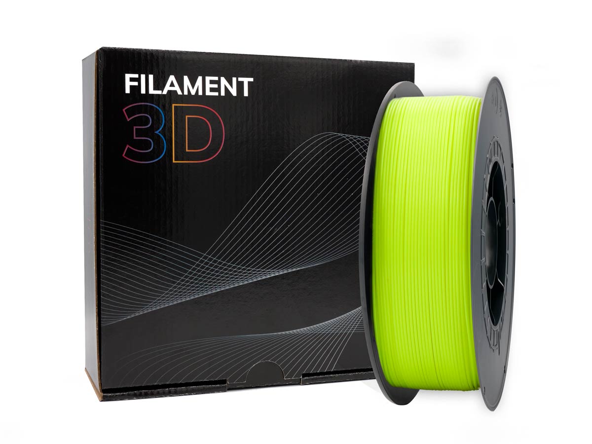 Comprar Filamento 3D PLA - Diametro 1.75mm - Bobina 1kg - Color Amarillo  Fluorescente