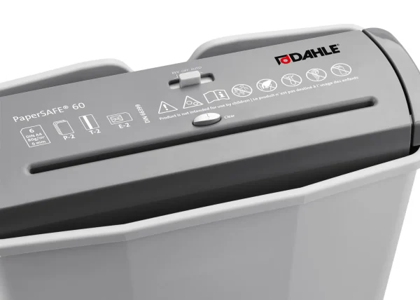 Dahle PaperSAFE 60 Destructora de Papel Manual 11L - Destruye hasta 6 Hojas - Corte en Tiras - Apta para Papel y Tarjetas