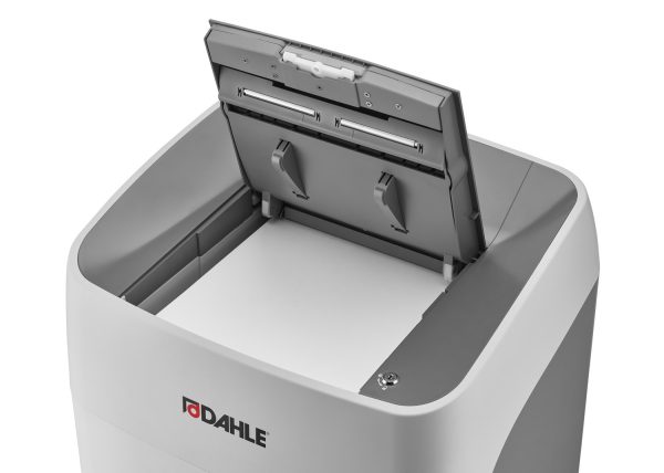 Dahle ShredMATIC 300 Destructora de Papel Automatica 40L con Ruedas - Destruye hasta 300 Hojas por Carga - Corte en Particulas - Apta para Papel y Tarjetas