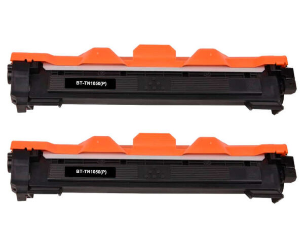 Pack de 2 Toner Compatibles Brother TN1050 Negro